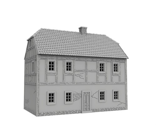TIMBERED HOUSE C MAISON COLOMBAGES 3D PRINTED Décor Wargame Terrain Napoleon - Picture 2 of 5