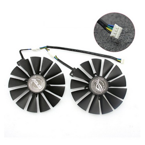 For ASUS DUAL-RX580-8G (13 Leaves/Dual Fan Version) Graphics Card Fans 4 Pin - Picture 10 of 10