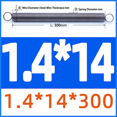 Long 300mm Spring Steel Extension Spring Wire Diameter 0.3mm-1.5mm OD 3mm-18mm - Picture 38 of 44