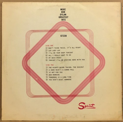 BOB DYLAN - MORE GREATEST HITS (1976) LP MADE IN TURKEY - Imagen 2 de 3