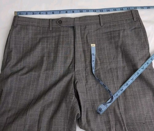 Canali Harry Rosen Mens Light Gray Check 2 Piece Suit Size 42R / W36 X 29 - Picture 16 of 21
