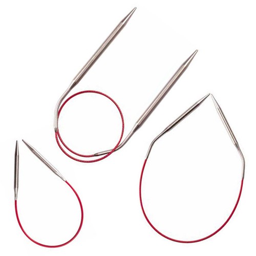 ChiaoGoo Regular Red Stainless Steel Circular Knitting Needles (All Sizes) - 第 1/1 張圖片