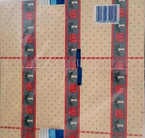 Vintage CLEO Gift Wrap Wrapping Paper 2 Sheets All Occasion PRIMATIVE HOUSE/TREE - Bild 7 von 7