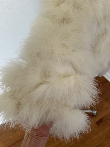 Vintage 70s Mr John Jr White Feather Jacket Disco Wedding Burlesque Woman's M�� - Bild 3 von 11