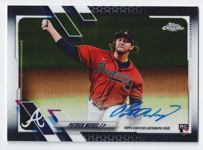 2021 Topps Chrome Patrick Weigel Rookie RC Autograph #RA-PW Atlanta Braves