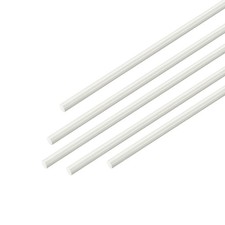 FRP Fiberglass Round Rod,1.5mm Dia 50cm Long White Engineering Round Bar 5pcs