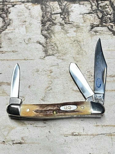 Case XX 2006 Blue Scroll Stag 53087 Stockman Knife - Picture 1 of 5