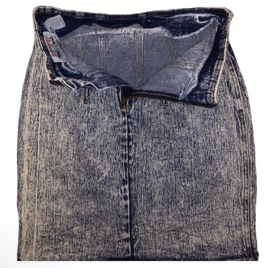 Falda lápiz vintage Jordache Basics vaquera lavada con ácido talla dice 9/10 es XS Foto 4 de 4