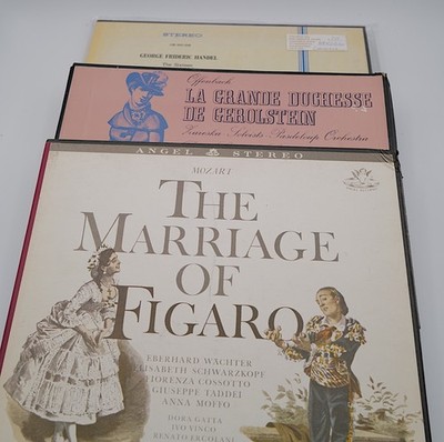 Lot of 3 Classical Vinyl LP Box Sets   Figaro, Offenbach, Handel - 10 Discs!
