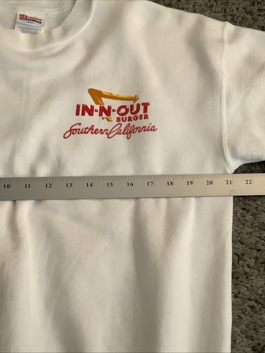 Felpa Vintage In-N-Out Adulto L Girocollo Bianca Prima Guida Thru Rara - Foto 5 di 9