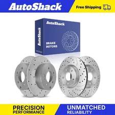 Front Rear Drilled Slotted Brake Rotors Set for 2012-2013 Kia Soul 2.0L