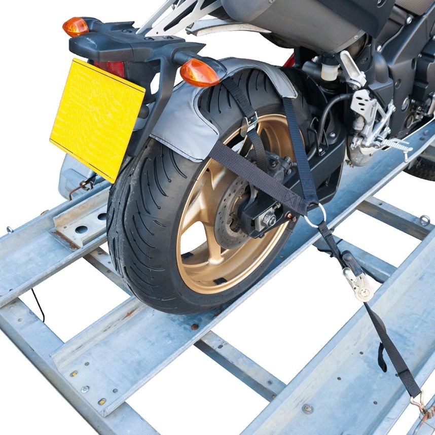 Bike-It Motorcycle Tiedown Tyre Fix - Rear Wheel Brace (Van / Trailer)