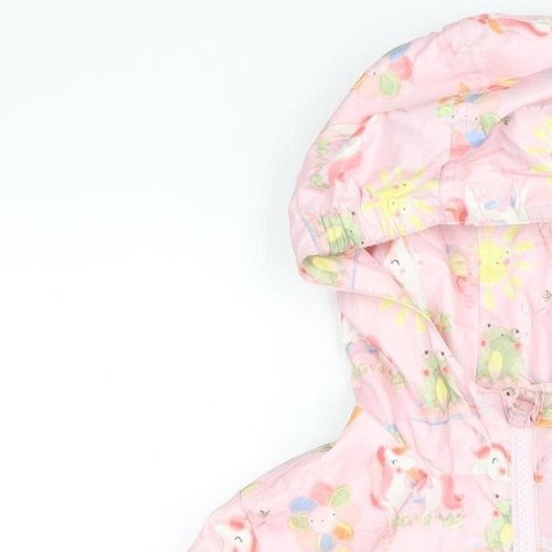Next Girls Pink Animal Print Rain Coat 4-5 Years - Picture 10 of 12