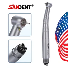 SANDENT Dental LED Fiber Optic Handpiece 4 Water Spray Push Button 4Holes DTA