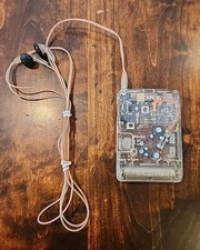 Vintage 90's Clear Sony SRF-39FP Prison AM/FM Radio with Headphones WORKS