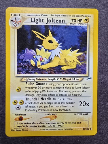 Pokemon Neo Destiny Jolteon Light 48/105 NM Condition - Picture 1 of 9