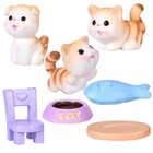 Miniature Garden Ornaments Decoration Micro Landscape Cat Figurines Playset