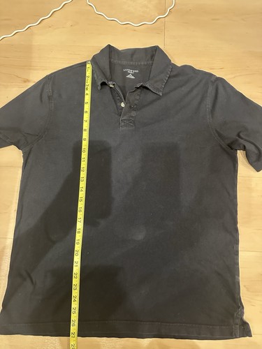 Lands' End Herren Super T Poloshirt Kurzarm Schwarz/Marine 100% Baumwolle Medium - Bild 9 von 9