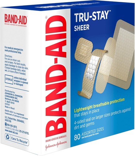 Band-Aid Brand Tru-Stay Sheer Strips Adhesive Sterile Bandages , 80 ct - Picture 11 of 12