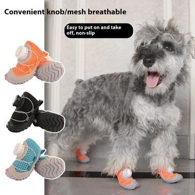 Non-Slip Puppy Shoes | Soft Sole Dog Booties for Small Dogs | Paws Protector 4pc