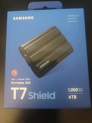 Samsung T7 Shield 4TB NVMe Portable External SSD - Black (MU