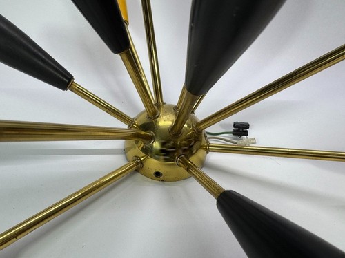 original VINTAGE SPACE AGE MIDCENTURY SPUTNIKLAMPE DECKENLAMPE 1950er Jahre - Picture 3 of 4