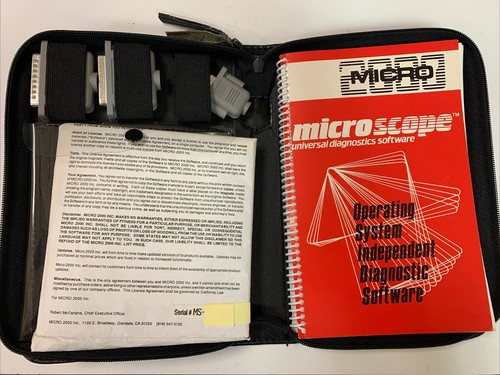 VINTAGE Micro 2000 Micro-Scope 5.0 OS Independent PC Diagnostic Software 1994 - Picture 1 of 13
