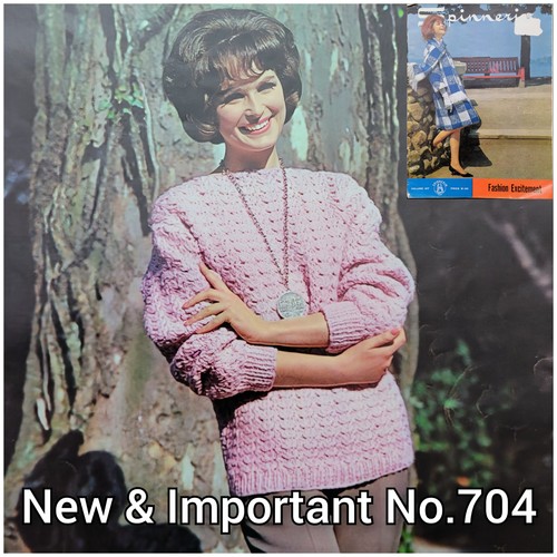 Spinnerin Vol. De Colección 167 suéteres de emoción de moda para tejer para él y ella ©1964 - Imagen 11 de 24