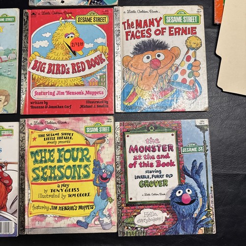 Vintage Lot Of 7 Little Golden Books Sesame Street B5 - Picture 3 of 4