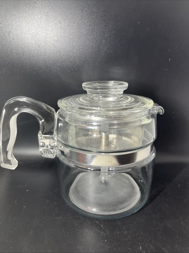 Vtg Pyrex Flameware 7754-B Glass Percolator Coffee Pot 4 Cup See Note - Picture 3 of 15