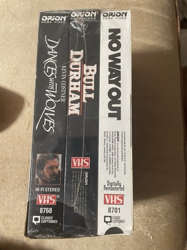 Best Of Kevin Costner VHS (Dances with Wolves, Bull Durham, No Way Out) - Picture 2 of 4