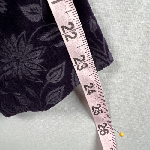 Chaqueta Blazer Talbots Mujer Talla 8 Púrpura Floral Terciopelo Algodón Boho Abotonada - Imagen 12 de 12