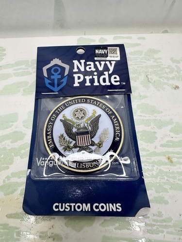 MONEDA ORGULLO MARINO 2" EMBAJADA DE EE. UU. LISBOA VANGUARDIA NUEVA - Imagen 2 de 4