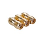 9X Gold  Connector SMA Female to SMA Female for Two Way Radio SMA-F to6037
