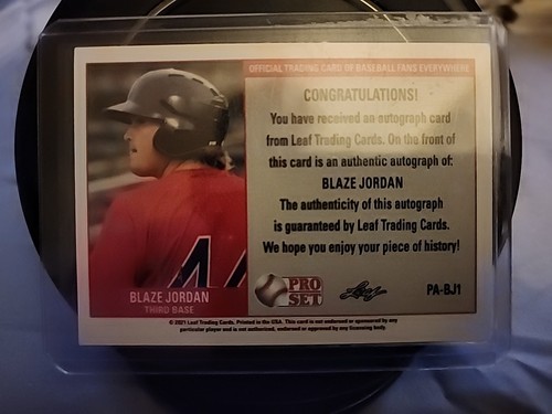 2021 Leaf  Metal - 1989 Pro Set  Blaze Jordan #PA-BJ1 Silver Mojo /4 (AU, RC) - Picture 8 of 9