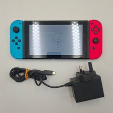 Nintendo Switch Console Neon Red & Blue Joy-Con with Original Charger