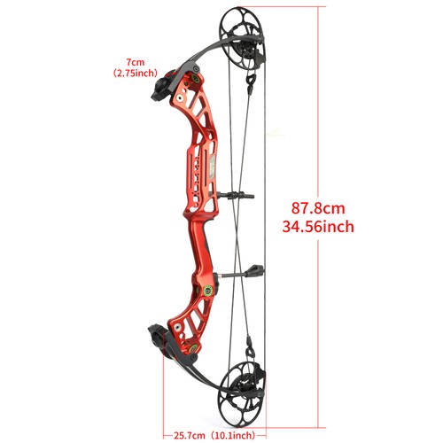 34.5” Compound Bow Archery 40-75lbs CNC Alloy Outdoor Shoot Beginner Gift Target - Picture 2 of 15