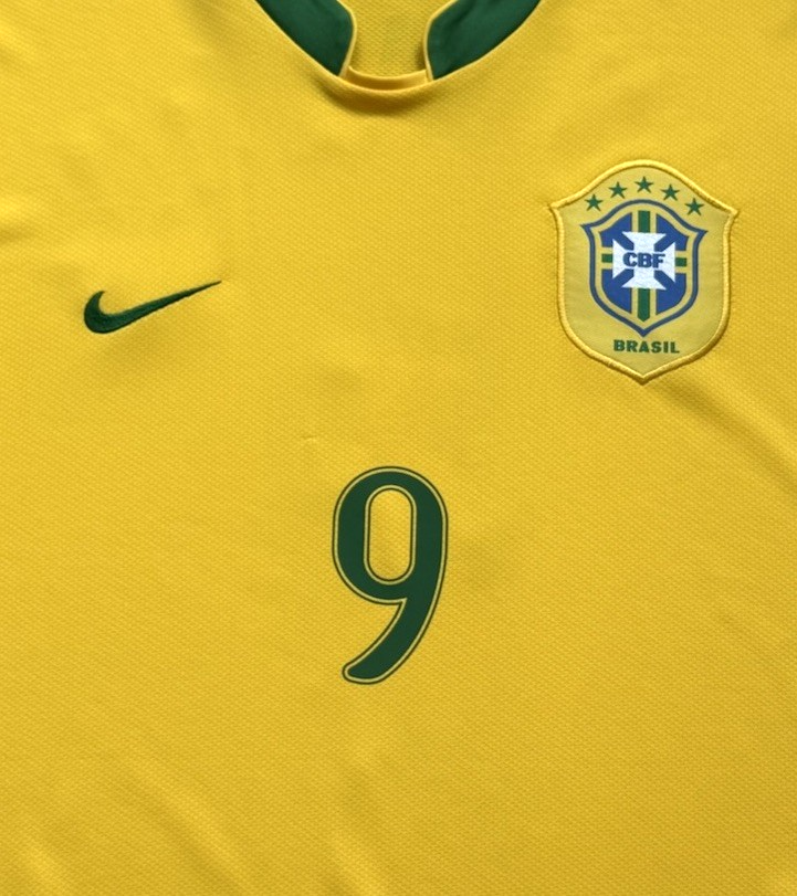 2006 Brazil Home Jersey #9 Ronaldo 2XL Nike Soccer World Cup