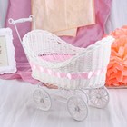 Flower Basket with Handle Kids Trolley Baby Carriage Toys Wicker