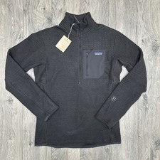 Patagonia Pullover Sz Medium Mens Black R1 Air Zip Neck Long Sleeve 129
