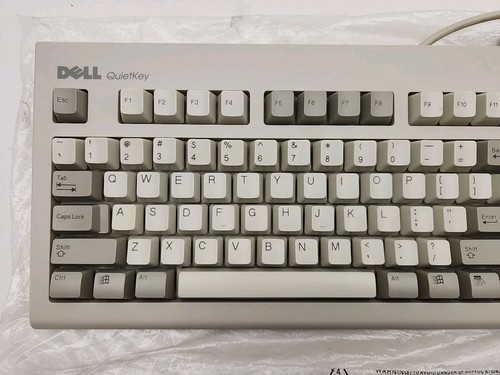 Vintage Dell SK-1000REW QuietKey PS/2 Wired Keyboard - Picture 2 of 6