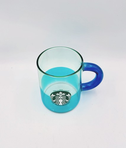 Starbucks Summer 2021 Sea Green Ocean Blue Glas Kaffeebecher Tasse Henkel 12 oz EUC - Bild 3 von 7