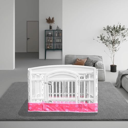 Dog Playpen Bottom Pad Fits for 36 Inch 4 Panels Exercise Pet Playpen, Dog Pink - Picture 7 of 7