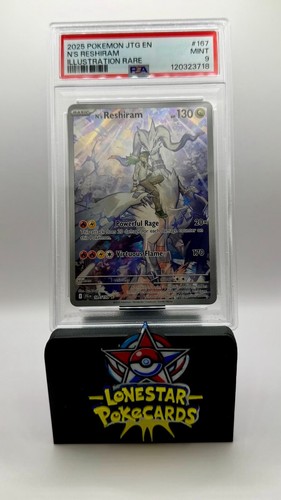 2025 POKEMON JTG EN-JOURNEY TOGETHER #167 N'S RESHIRAM PSA 9 #167 - Picture 1 of 2