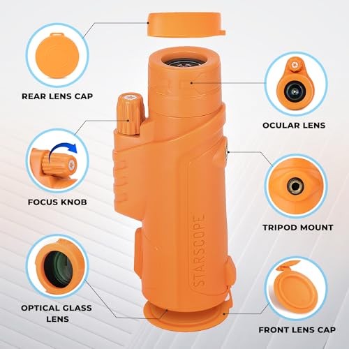 10x42 Monocular for Adults - High Power HD Mini Telescope Orange Edition - Bild 2 von 6
