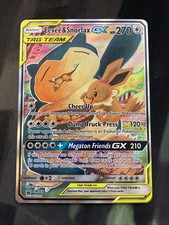 Eevee & Snorlax GX SM169 Sm Holo - Tag Team Promo Pokemon Card Normal Type