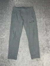 Armani Exchange Sweatpant Mens Small Gray Cotton Terry Fleece Logo Athleisure