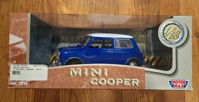 1/18 ミニカー MOTOR MAX ミニクーパー(カスタム仕様) Motor Max Mini Cooper 1/18, Blue, new in original box, no. 73113