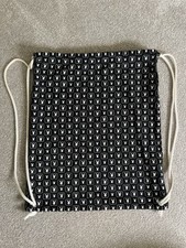 Vintage Y2K Playboy Duffle/Drawstring Bag - Black & White Monochrome