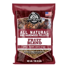 Pit  100% All-Natural Hardwood Fruit Blend BBQ Grilling Pellets, 40 lbs Bag